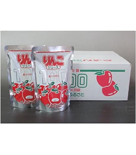 Amazon.co.jp: JA秋田ふるさと りんごジュース 20パック入り 180グラム